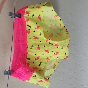 Neon flamingo panties